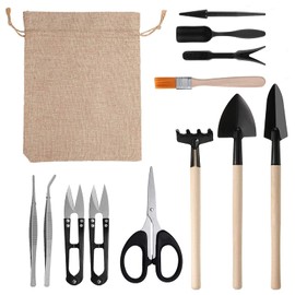 13 Pcs Succulent Tools Set, Mini Transplanting Garden Tools Succulent Care Kit Flower Pot Plant Accessories with Storage Bag for Miniature Gardening Plant