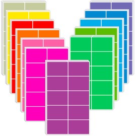 720 Pcs Colored Label Stickers,Moving Labels, Name Stickers, 12 Colors, 3" x 2"