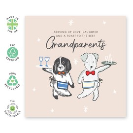 CENTRAL 23 Grandparents Card for Them – Dog Tray – Gifts for Grandad, Grandma, Mimi, Meemaw, Her, Him, Senior Citizens, Granny, Grandmother, Grandfather –Anniversary Ideas - Comes with Stickers