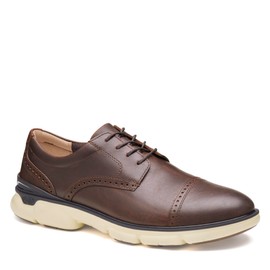 Johnston & Murphy Men's XC4 Trevor Cap Toe Lace Up Oxford Shoe, Mahogany Waterproof Full Grain, 11.5 M