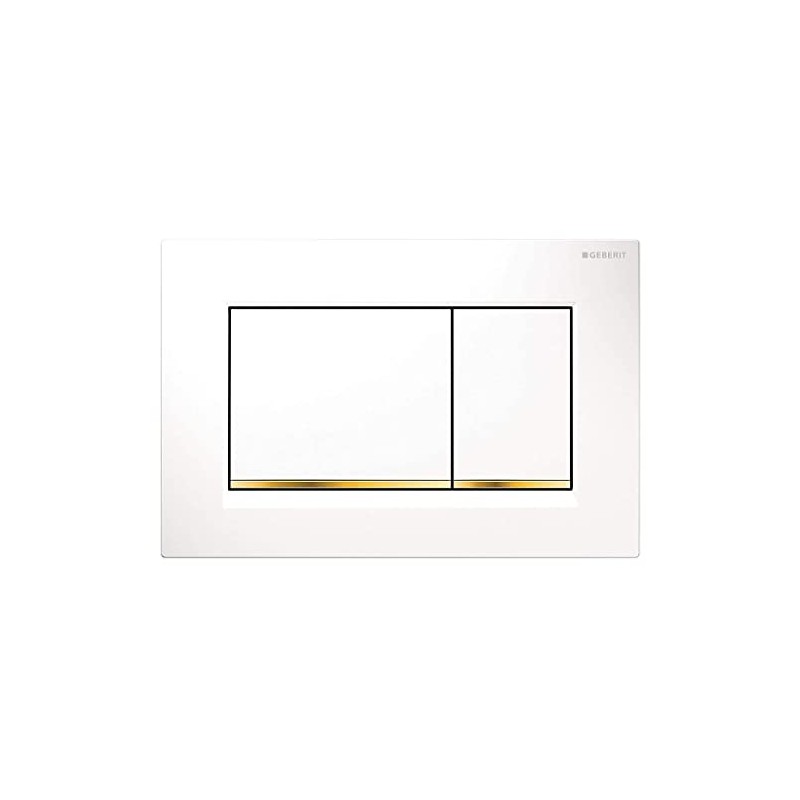 Geberit Dual Flush Push Button sigma30, 115.883. KK. 1, White/Gold/White