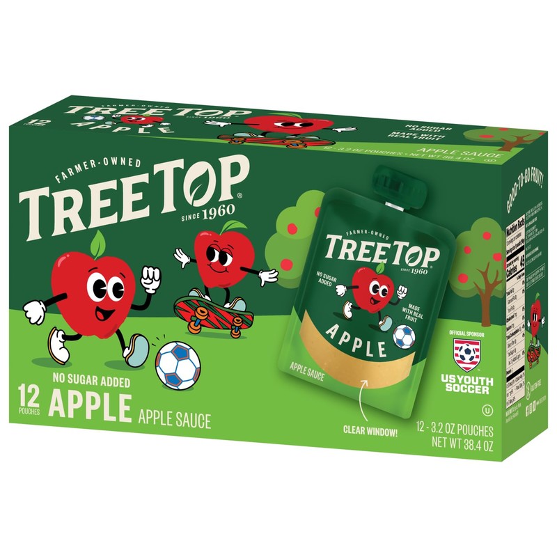 Tree Top Apple Sauce Pouches, Apple Flavor, No Sugar Added,