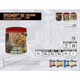 Antihuman Series Specimen No. 09 Pre-Entreno | Suplemento Alimenticio en Polvo con Cafeína, Beta Alanina, Citrulina y Creatina | Aporte Nutricional pa