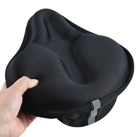 ROADNADO Wide Bike Seat Cushion Cover Soft Bike Seat Cover Padded for Men Women Bicycle Saddle Cover Comfortable Exercise Bike Saddle Cushions for Peloton, Spin, Electric, City Bike
