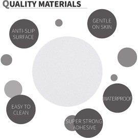 XURI 6pcs Non-Slip Bathtub Stickers 19cm Safety Bathroom Tubs Showers Treads Adhesive Decals Anti Slip Mat for Bathtub