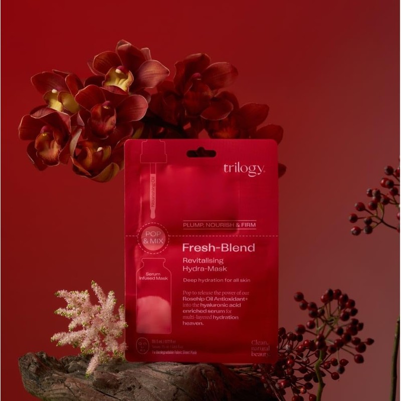 Trilogy Fresh Blend Oil + Sheet Mask, Set of 3,