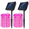 2 Pack Solar Powered Fairy String Lights Outdoor Waterproof 8