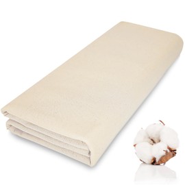 63 inch x 5 Yards Cotton Fabric Muslin Fabric Perfect for Sewing, Apparel and Craft（Natural