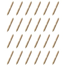 Pocoxll 24 Pcs Self-Tapping Dowel Screws, Zinc Plated Double Ended Screws for Wood Connecting(M5x40mm)