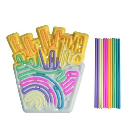 Slicone Sensory Activity Board Toy Fidget Toys For Stress Relief Best Gift Toy Travel  Airplane Essentials Toys - Color: White Yellow