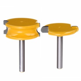 Yakamoz 1/4-Inch Shank Flute & Bead Canoe Joint Router Bit Set Carbide-Tipped Woodworking Milling Cutter