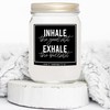 YouNique Designs Inhale Exhale Candle Lavender Vanilla 8oz, Relaxing Gifts