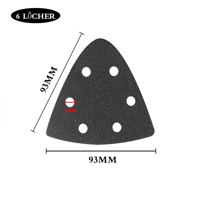 Velcro sanding triangles for delta sanders, 93 x 93 x