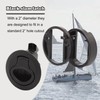 Searoam Slam Latch 2'' Flush Pull Latch Black Plastic Nylon