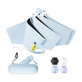 Lilac Travel Compact Mini Umbrella for Rain Lightweight UV Sun Protection, Portable Pocket-Sized small Umbrella with Quickdraw & Case for Women, Men & Kids 1Pack