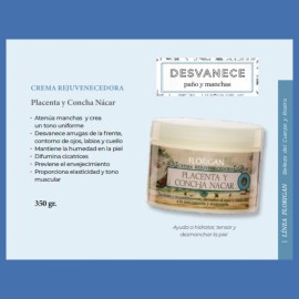 Crema Placenta Y Concha Nácar Rejuvenecedora 350g Florigan® Normal A Arrugada