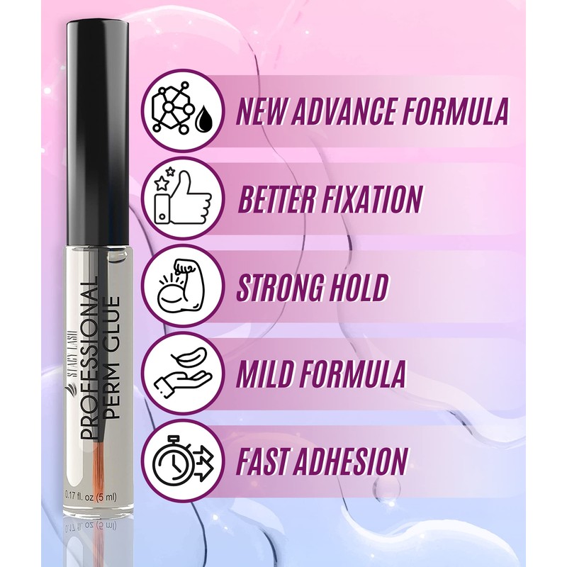 STACY LASH Professional Perm Glue / 0.17 fl.oz./ 5 ml/Transparent