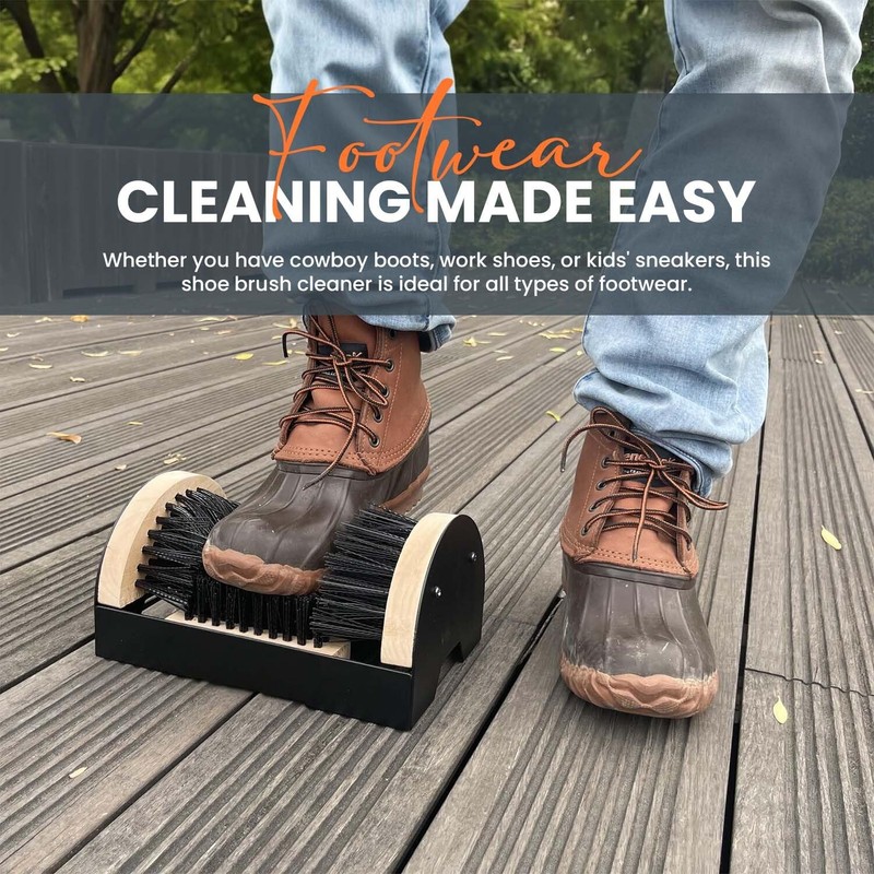 Toughty Boot Scrubber - Heavy-Duty All-Weather Shoe Cleaner with Scraper