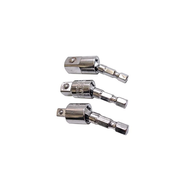 Universal Joint Oscillating Socket Adapter Set, Insertion Angle, 1/2, 3/8,