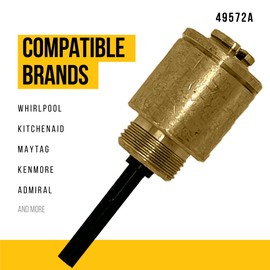 49572A Liquid Propane Conversion Kit - Compatible Whirlpool Maytag Kenmore Dryer Parts - Replaces AP5178131 AH3493998 EA3493998 PS3493998 - Includes Propane Orifice, Butane Orifice, Blocking Pin