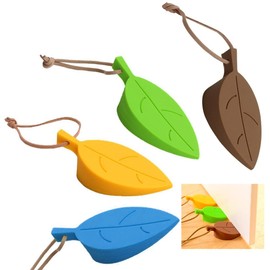 Door Stopper, Set of 4, Door Holder, Door Stop, Wedge Shaped Finger Protector, Door Stop, 4 Colors, Green, Blue, Yellow, Brown, Anti-Slip, Safe, Suitable for Indoor and Entryways