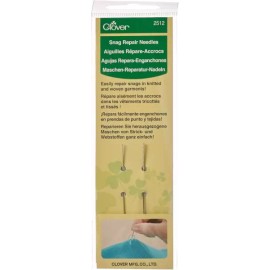 Clover 클로버 스내그 수리 바늘 실버 2 카운트 Clover Snag Repair Needle Silver 2-Count