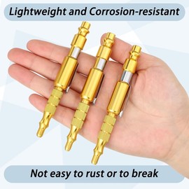 Exqufood 6Pcs 1/4In I/MType Adjustable Pocket Plug Air Blow GunAir Blower for Compressor Air Blower Pen for Dust Cleaning,Gold