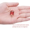 Twidec/12mm 1/2" Waterproof Red Metal Shell Momentary Raised Top Push