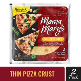 Mama Mary's 7" Gluten Free Thin Crust Ready to Bake Pizza Crusts, 2 Count