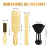 4 Piezas Peine De Acero Inoxidable Para Barbería