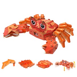 3D Paper Puzzle Model Kit for Kids Ages 8-12 & Adults,STEM Educational DIY Crab Assembly Toy, Brain Teaser Game for Learning Patience & Logic Skills,Perfect Birthday