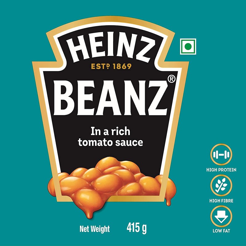 HEINZ Beanz in Tomato Sauce, Baked Beans, 415 g, Pack