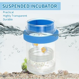 CAPASTEC Suspensions Breeder Box, Floating Mesh Isolation Fish Tank Separator Set, Ideal for Aquatic Pets, Small, Blue, 1 Set