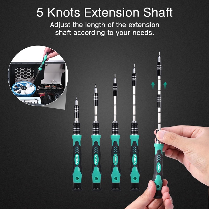 ORIA Small Screwdriver Set, 61 in 1 with 57 Bits