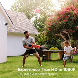 Faleemi HD Pan/Tilt Wireless WiFi IP Camera, Home Security Video Transmission Surveillance System, Nanny Cam with Two Way Audio, Night Vision Remote Control for Baby/Elder/Pet/Office Monitor (1080p Outdoor)