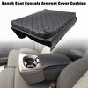 GXARTS Leather Center Console Armrest Cover Cushion Pad Black Compatible