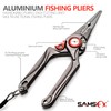SAMSFX Fishing Pliers, Muti-Function Fly Fishing Tools, 8" Saltwater Resistant