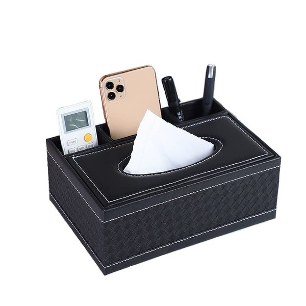 PU Leather Tissue Box Cover - Multifunctional Tissue Box Holder