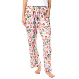 Scooby-Doo Womens' Chibi Characters The Gang Scooby Shaggy Velma Daphne Fred Sleep Pajama Pants (Large) Multicolored