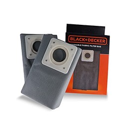 Black+Decker, Washable Fabric Filter Bag, Fabric, Grey