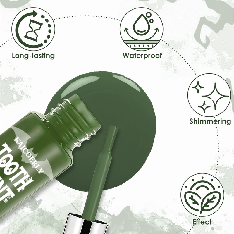 KAICOERLY Green Tooth Paint, Safe & Fast Drying Formula |