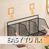 XGVIEGZ Hanging Wire Fruit Basket with Adhesive Hooks, Hanging Fruit