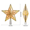 Anstore 10 Inches Gold Star Christmas Tree Topper Star,Gold Glittered