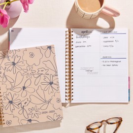 Erin Condren Inspired Collection Large Weekly/Monthly Dated Planner (July 2024 - June 2025) - Boho Blooms Cover