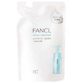 FANCL New Pure Moist Foaming Face Wash Refill, 4.6 fl oz (130 ml) x 1 Bag (Approx. 50 Servings), Face Wash