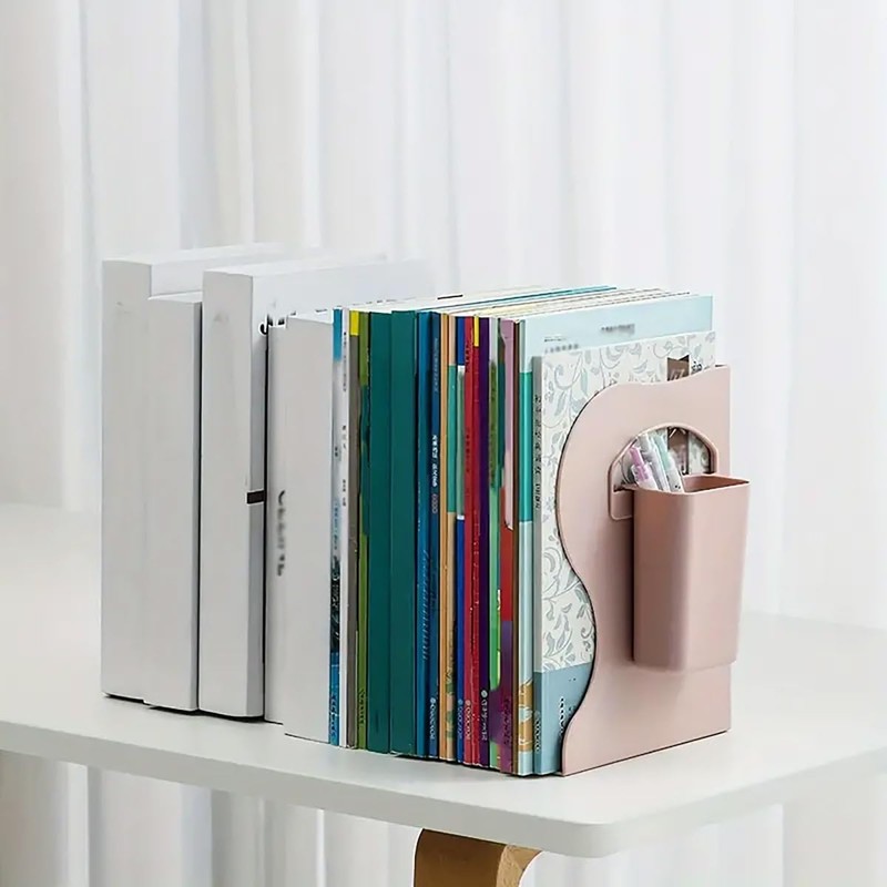 AIMALL Adjustable Desktop Book Stand with Pen Holder, Multi-Functional Expandable