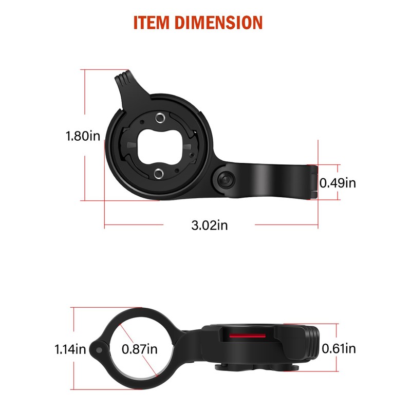 Bicycle 22.2mm TT Handlebar Computer Mount for Garmin Edge GPS