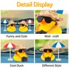 Wonuu Rubber Duck Car Ornaments Car Dashboard Decorations with Straw