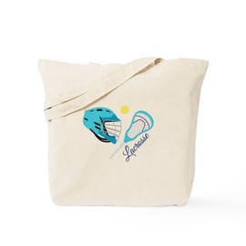 CafePress Lacrosse Equipment Tote Bag Reusable Natural Beige Canvas Shopping Bag