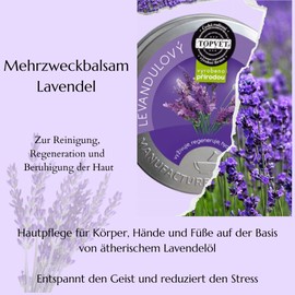 green idea - Multi-purpose balm lavender 100 ml - skin care for body, hands and feet based on lavender essential oil
